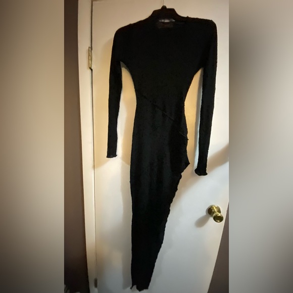 Naked Wardrobe High Life Mesh Dress with Slit - Picture 3 of 4